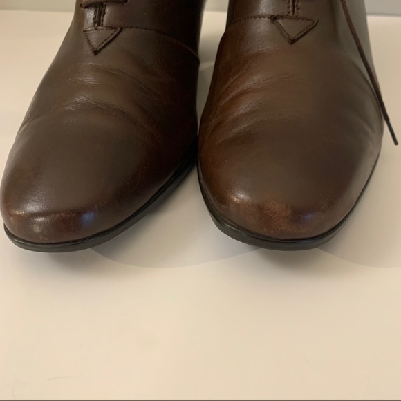 Munro ankle lace up brown leather booties 8.5 WIDE - Picture 2 of 9